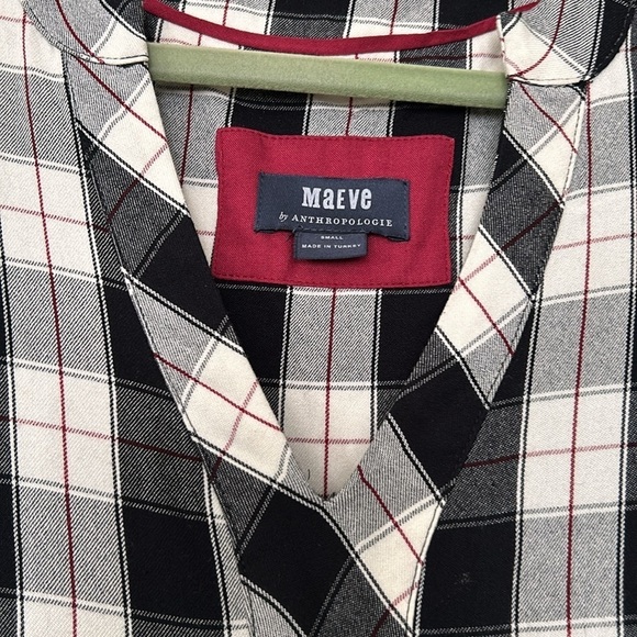 Anthropologie Maeve Amber Plaid Tiered Dress - Picture 2 of 11